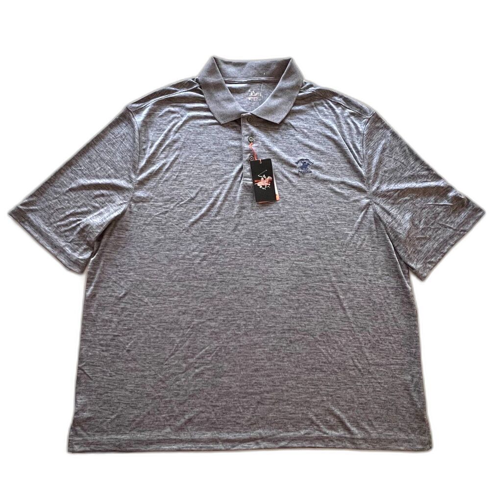 Beverly Hills Polo Club Mens T-Shirt gray short sleeve casual sport plus size 3X